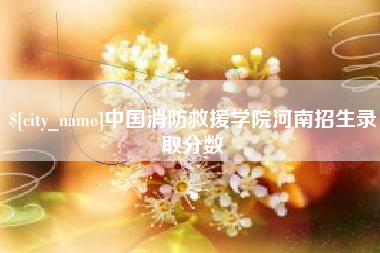 龙岩中国消防救援学院河南招生录取分数