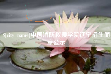 龙岩中国消防救援学院辽宁招生简章公示