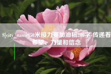 龙岩50米接力赛加油稿200字-传递着希望、力量和信念