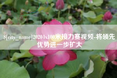 龙岩20204x100米接力赛视频-将领先优势进一步扩大
