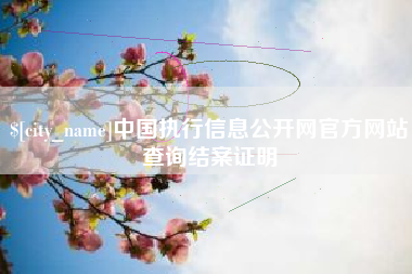 龙岩中国执行信息公开网官方网站查询结案证明