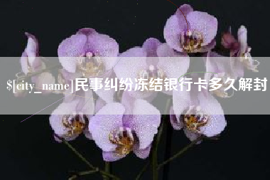 龙岩民事纠纷冻结银行卡多久解封