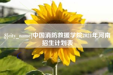 龙岩中国消防救援学院2021年河南招生计划表