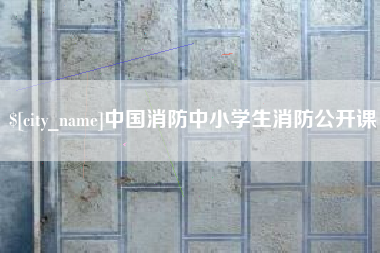 龙岩中国消防中小学生消防公开课