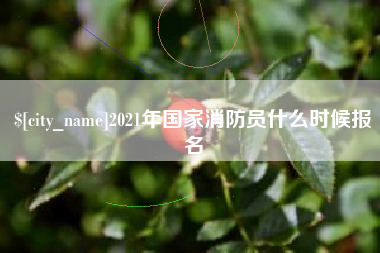 龙岩2021年国家消防员什么时候报名