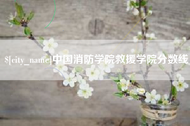 龙岩中国消防学院救援学院分数线