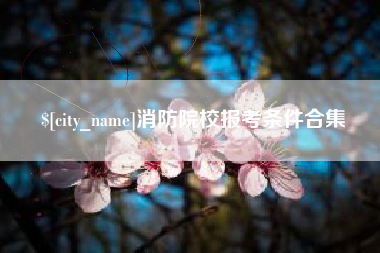 龙岩消防院校报考条件合集